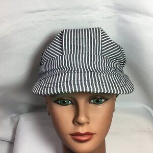 Imaginarium Train Conductor Hat Cap Blue White stripes Fitted Youth Toys R Us